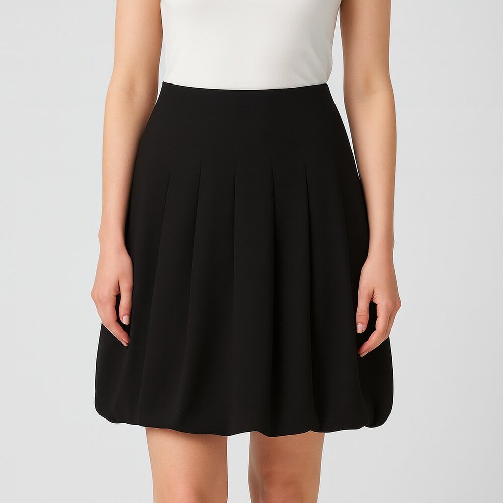 Giorgio Armani Silk Bubble Pleat Skirt 44 (8)